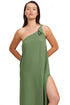 Gottex Luma One Shoulder Sarong Style Maxi Dress